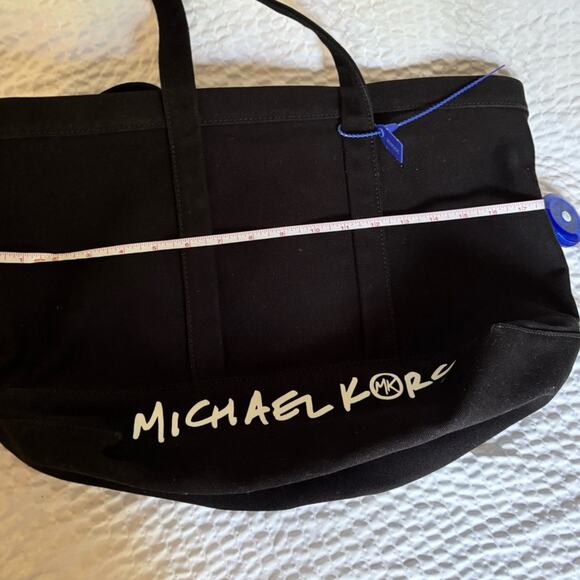 Michael Kors Graffiti Black Canvas Tote Bag - Picture 6 of 6